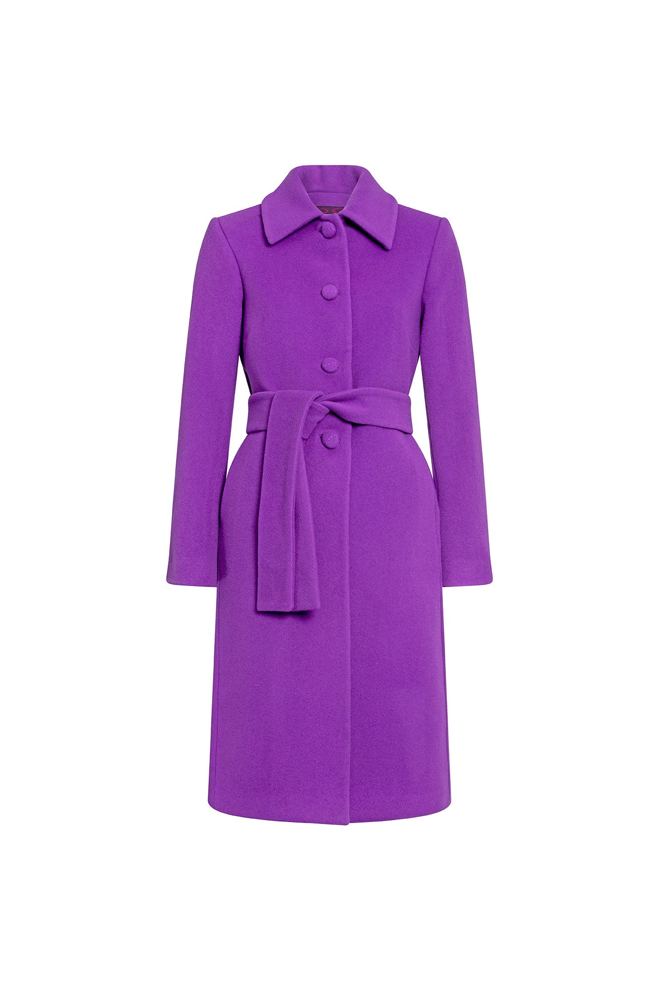 Carlota Belted Coat – Purple
