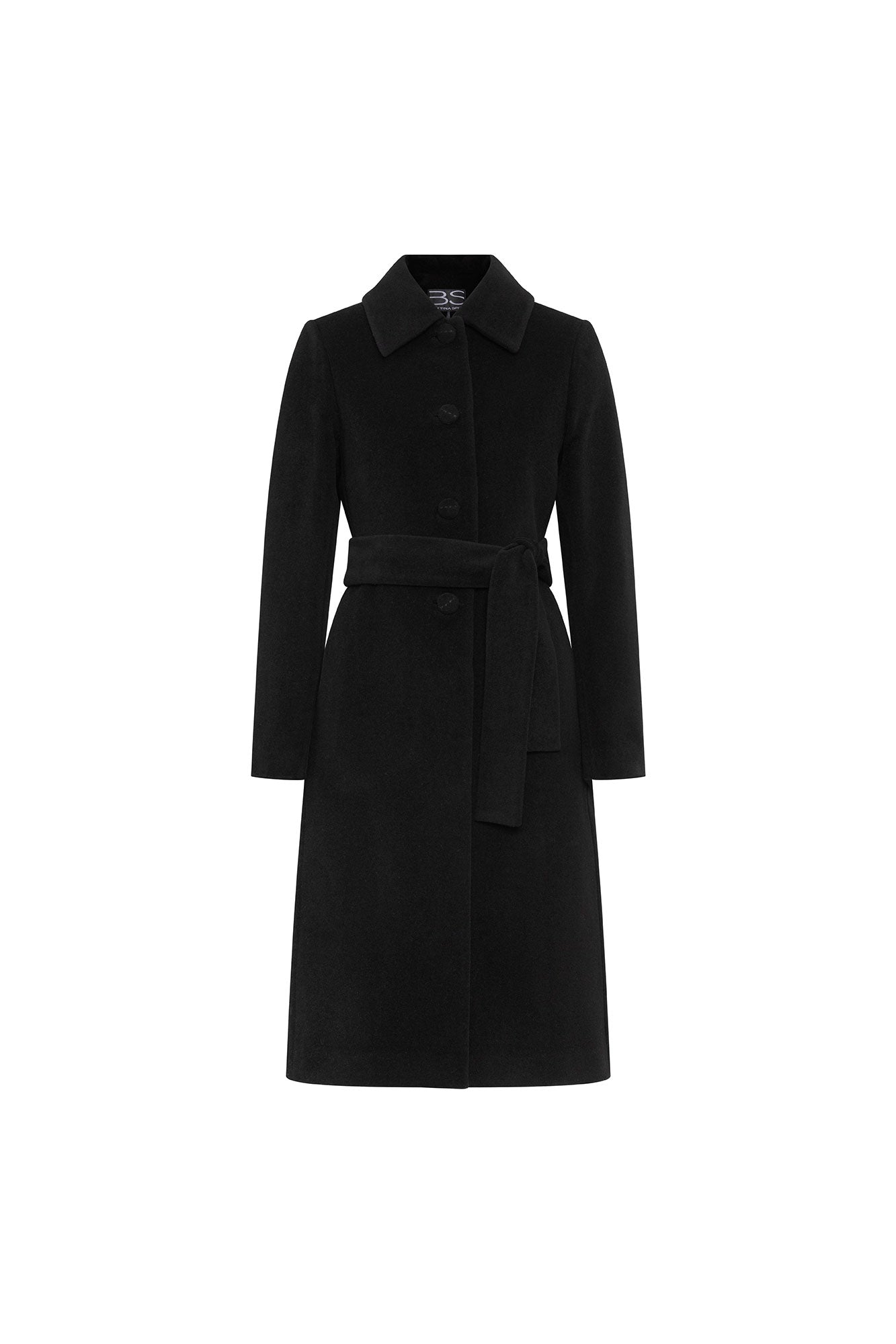 Carlota Belted Coat – Black