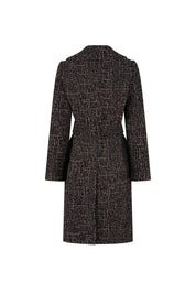 Double-Breasted Tweed Coat – Mocca