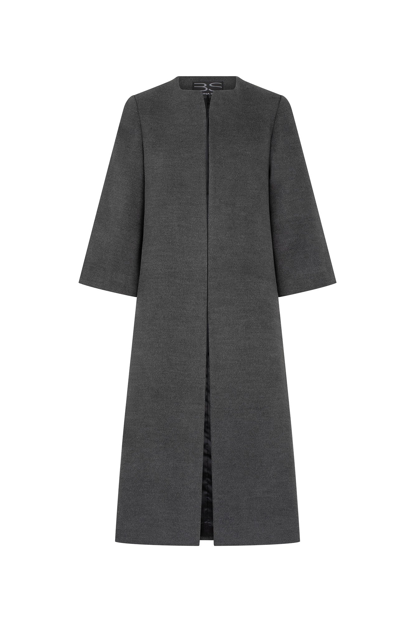 Grey Bell-Sleeve Coat