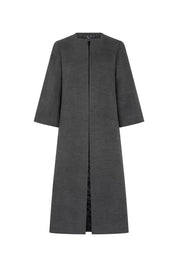 Grey Bell-Sleeve Coat