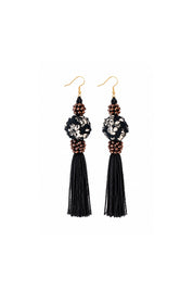 Aretes Bola Flecos Café
