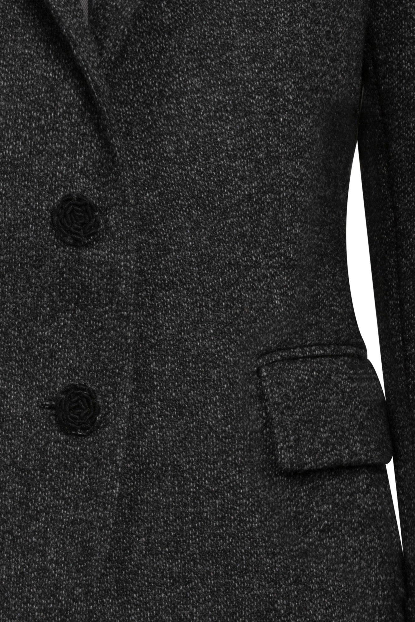 Juan Blazer – Braided Button Black Heather