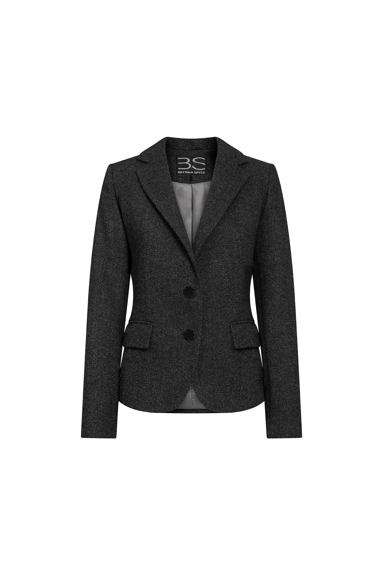 Juan Blazer – Braided Button Black Heather