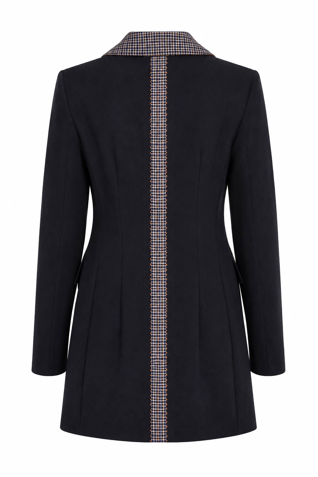 Navy Micro-Check Blazer