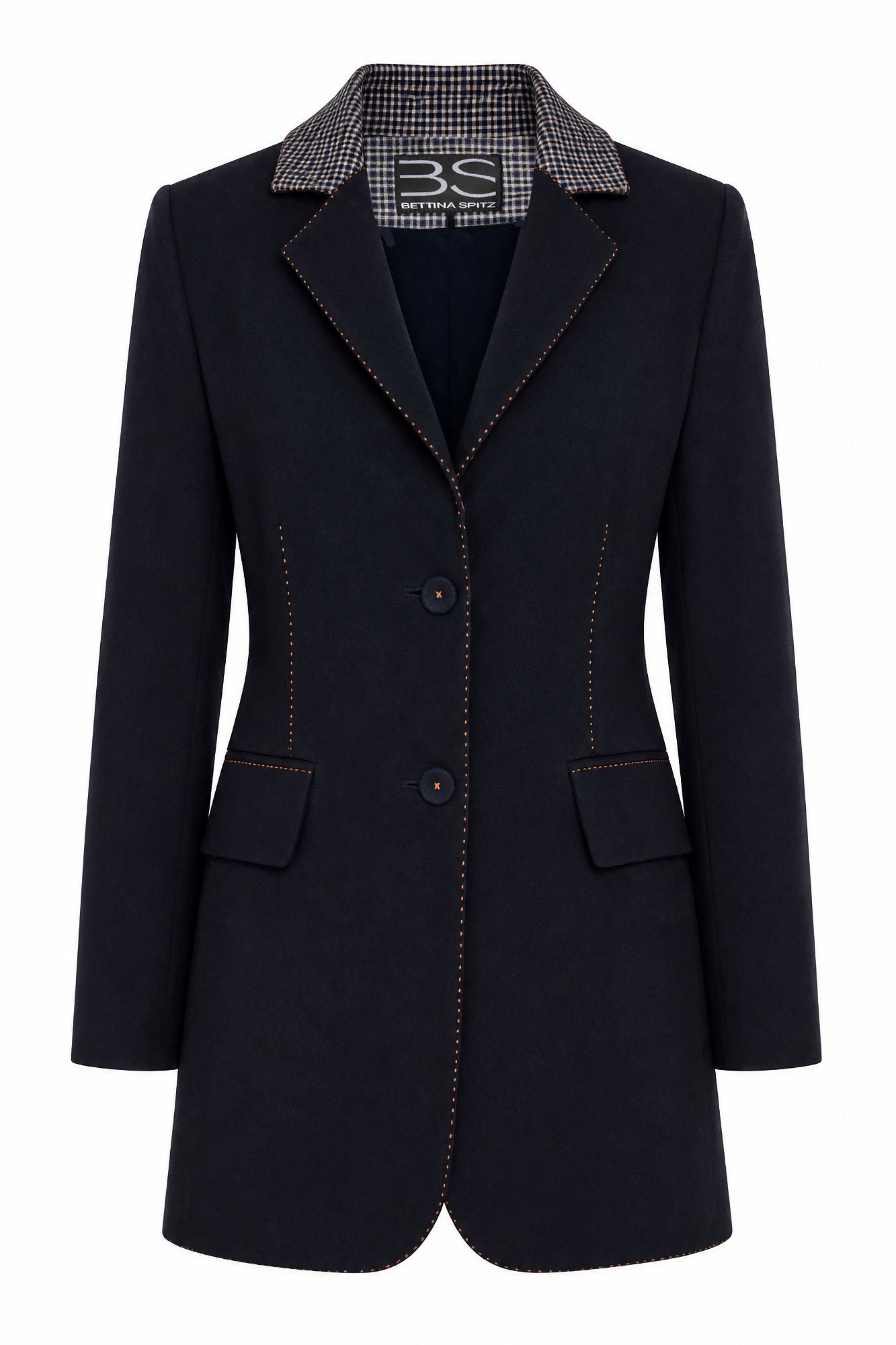 Navy Micro-Check Blazer