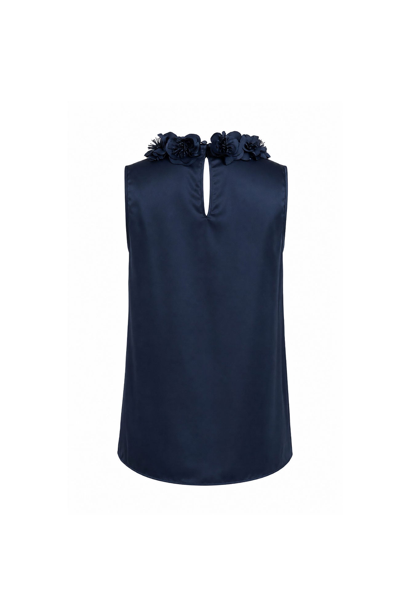 The Bloom — Navy Halter Top