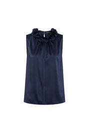 The Bloom — Navy Halter Top