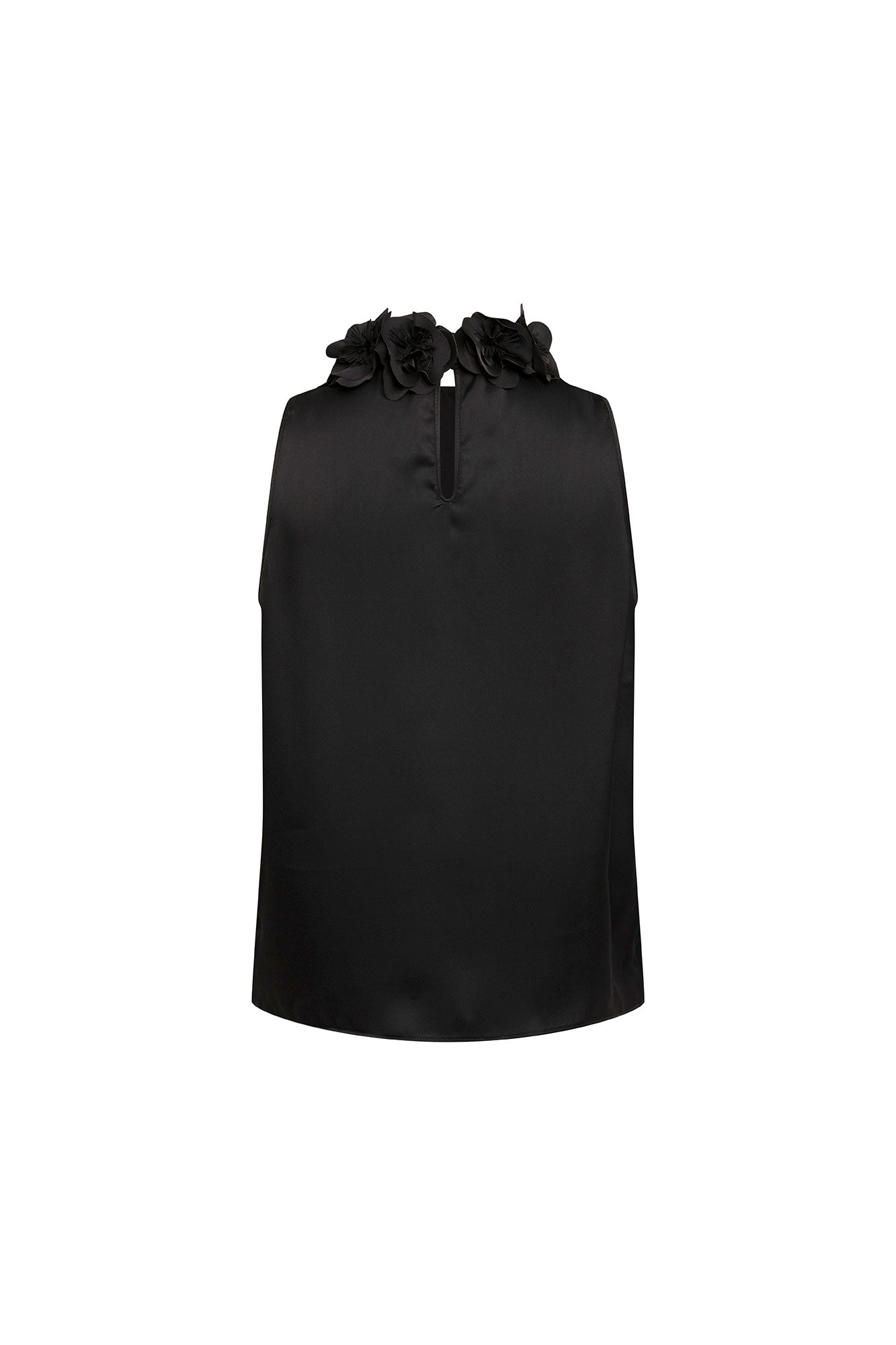The Bloom — Black Halter Top