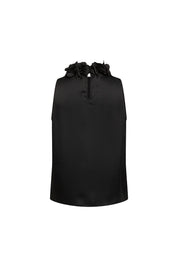 The Bloom — Black Halter Top