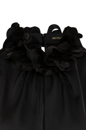 The Bloom — Black Halter Top