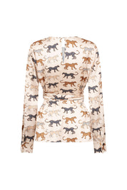 Blusa Sesgo Tira Mancorna Est. Guepardo