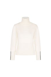 Scottie Dog Turtleneck Sweater – Pearl