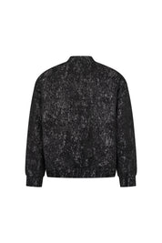 Black Snap-Button Bomber Jacket