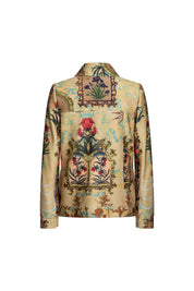 Long Printed Jacket – Baroque Frames & Botanicals