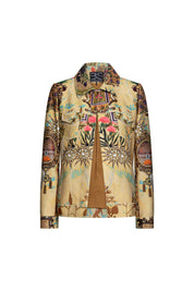Long Printed Jacket – Baroque Frames & Botanicals