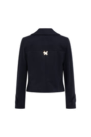 Blue Cropped Jacket