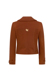 Chocolate Brown Cropped Jacket