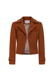 Chocolate Brown Cropped Jacket