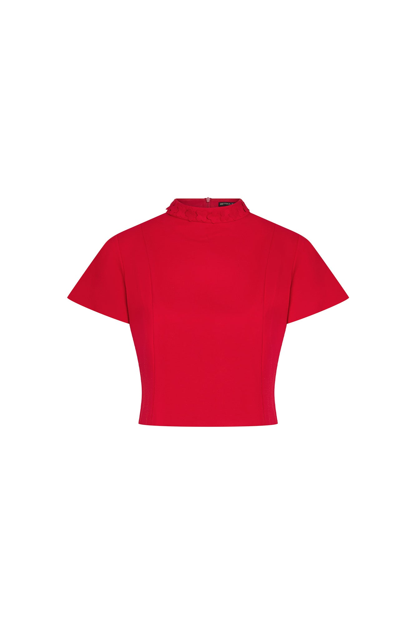 Red Clover Collar Crop Top