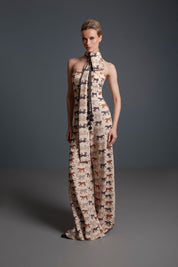 Dune Cheetah Print Strapless Jumpsuit