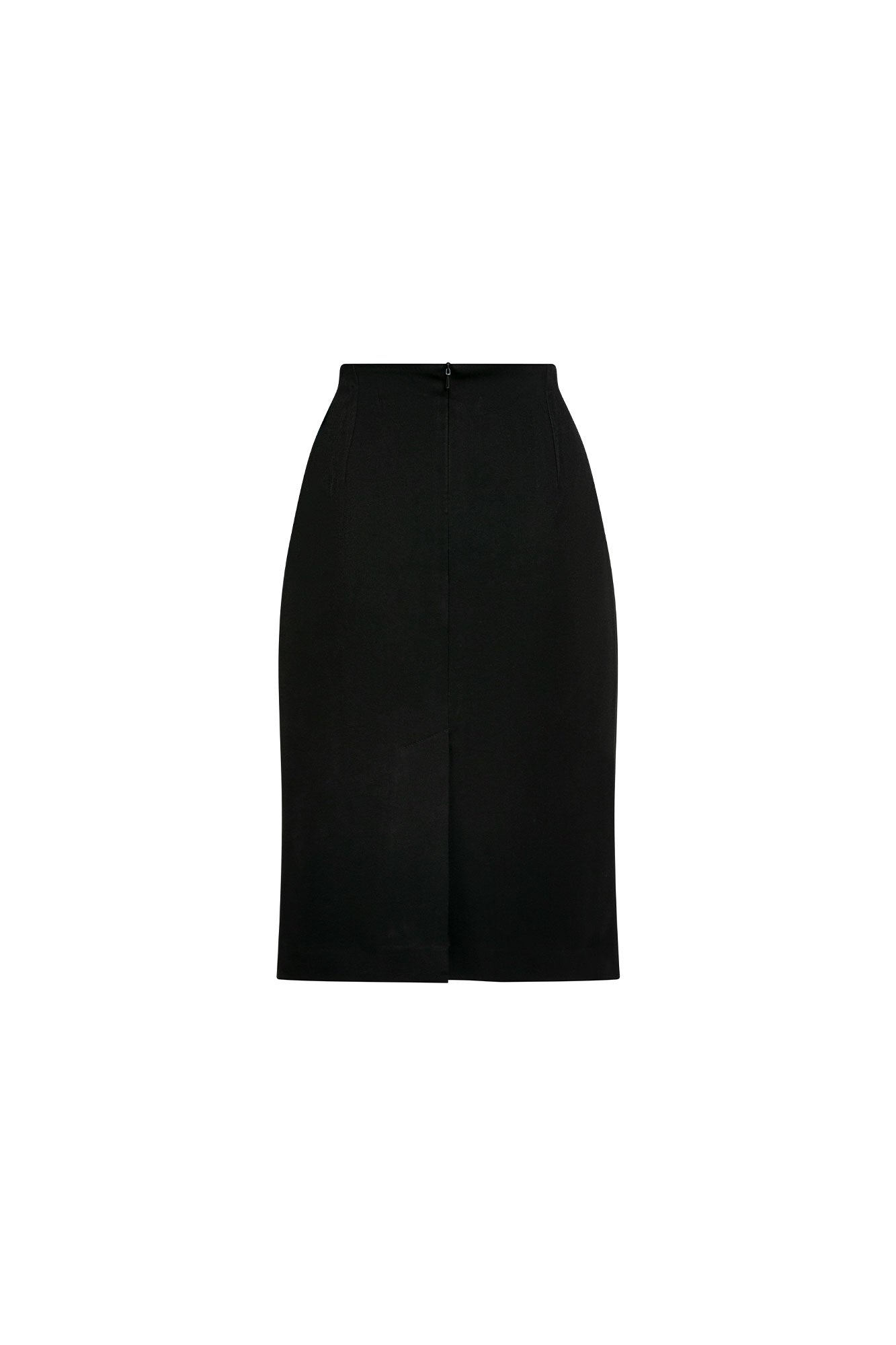 Black Floral Pencil Skirt