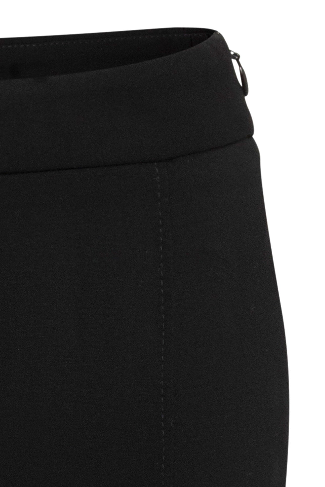 Black Asymmetric Midi Skirt