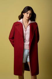 Red Signature Wrap Coat