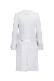 Beige Belted-Cuff Trench Coat