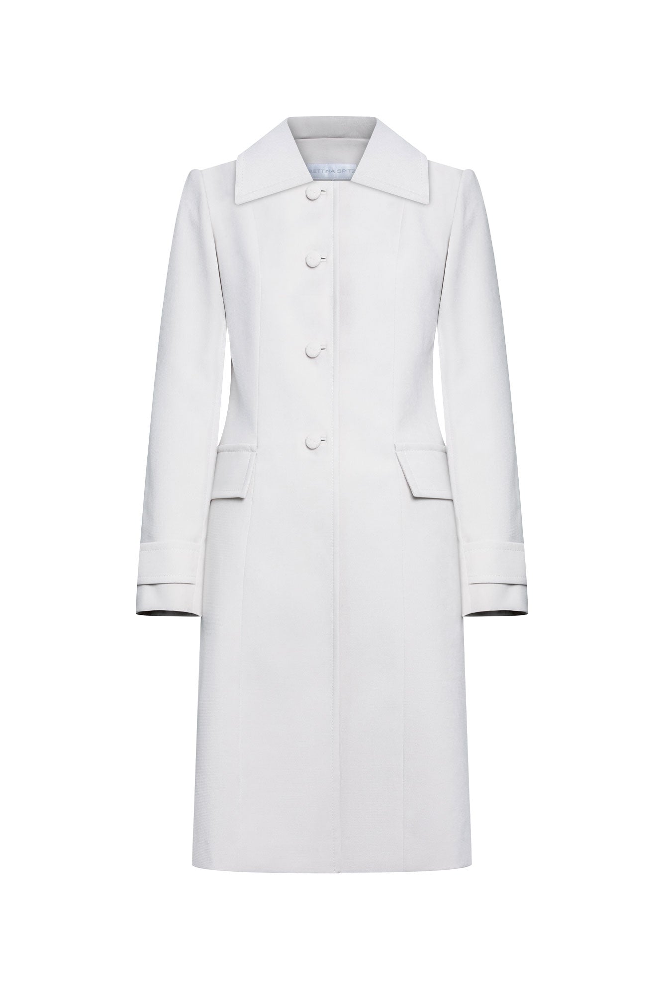 Beige Belted-Cuff Trench Coat