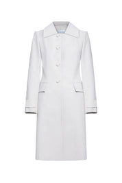 Beige Belted-Cuff Trench Coat