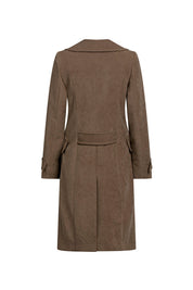 Coffee Belted-Cuff Trench Coat
