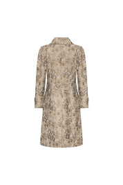 Gabardina Martingala Jackard Taupe