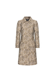 Gabardina Martingala Jackard Taupe