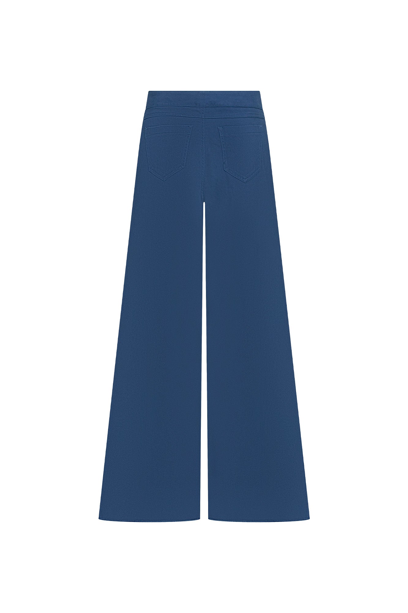 Wide-Leg Drill Pants – Blue