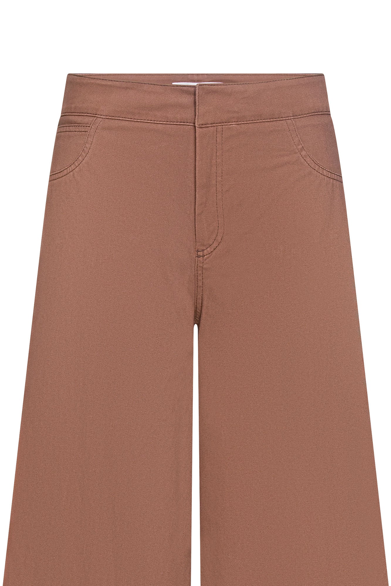 Wide-Leg Drill Pants – Chocolate