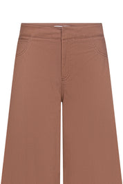 Wide-Leg Drill Pants – Chocolate