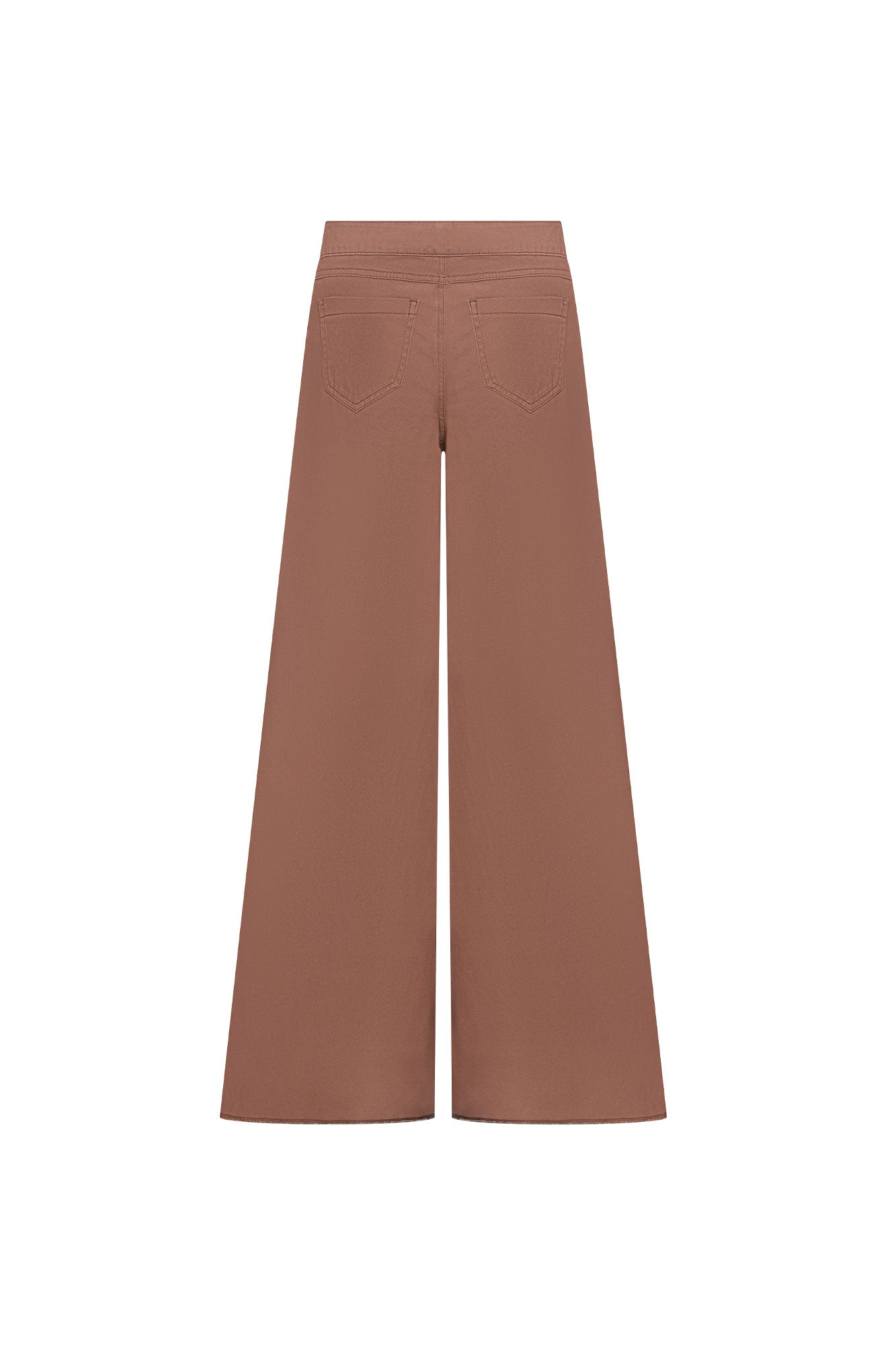 Wide-Leg Drill Pants – Chocolate