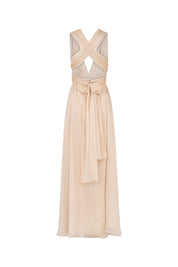 Sand Maxi Dress with Long Ties