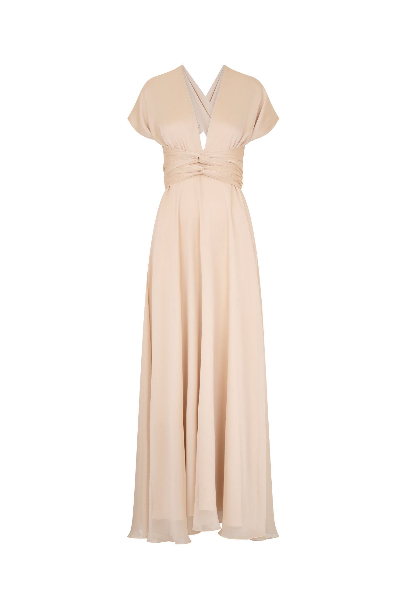 Sand Maxi Dress with Long Ties
