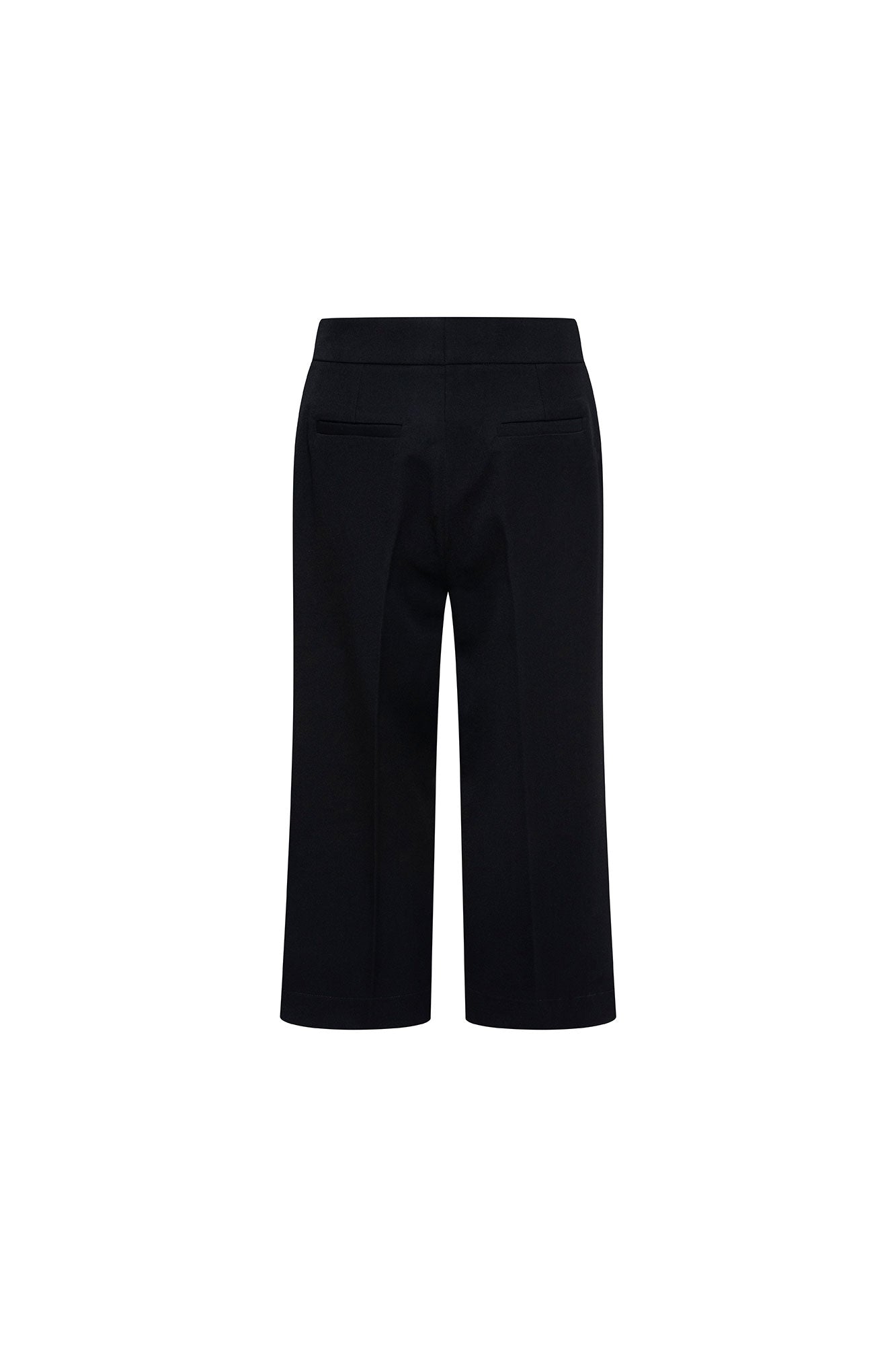 The Capri — Black Wide-Leg Cropped