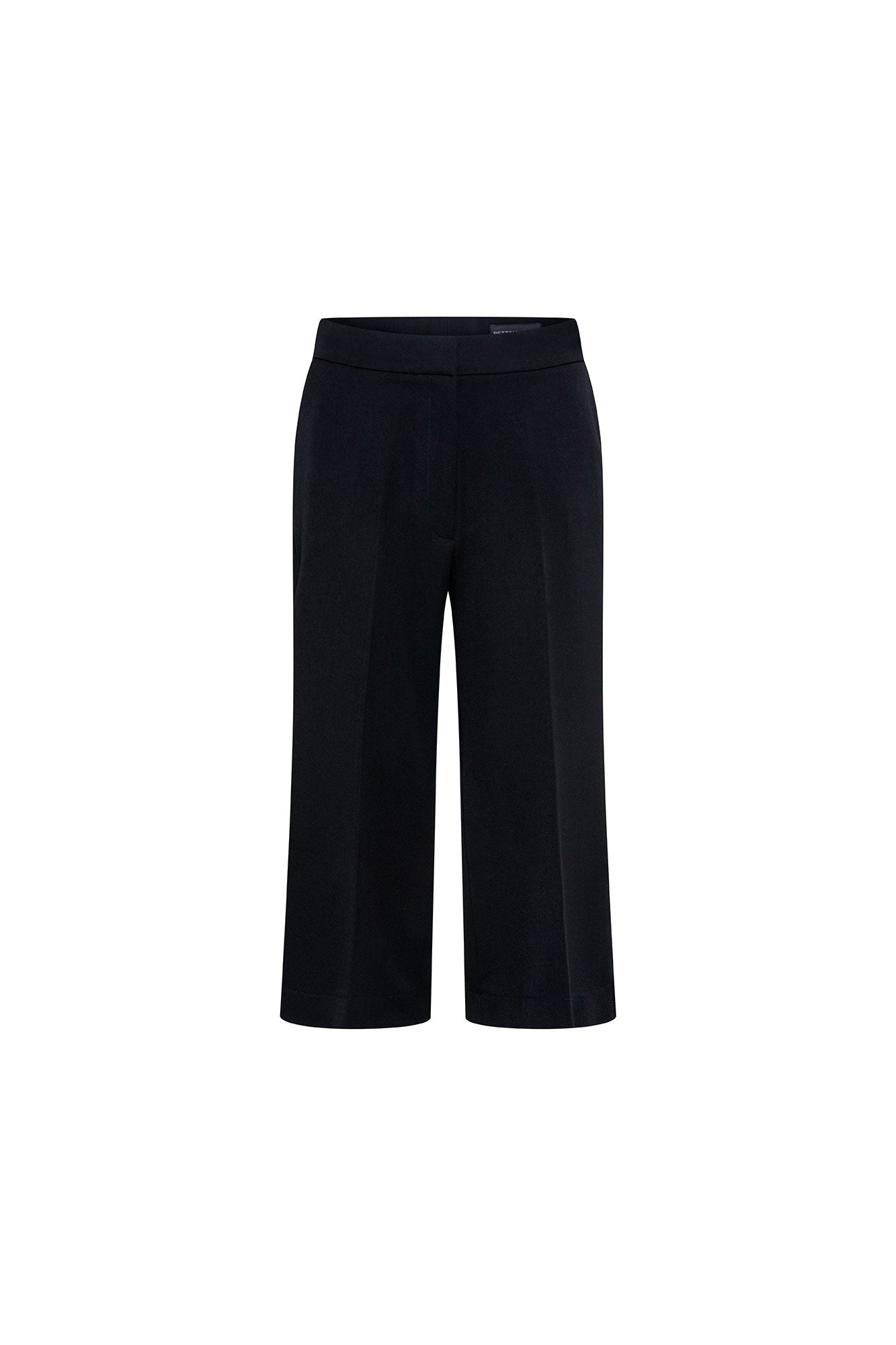 The Capri — Black Wide-Leg Cropped