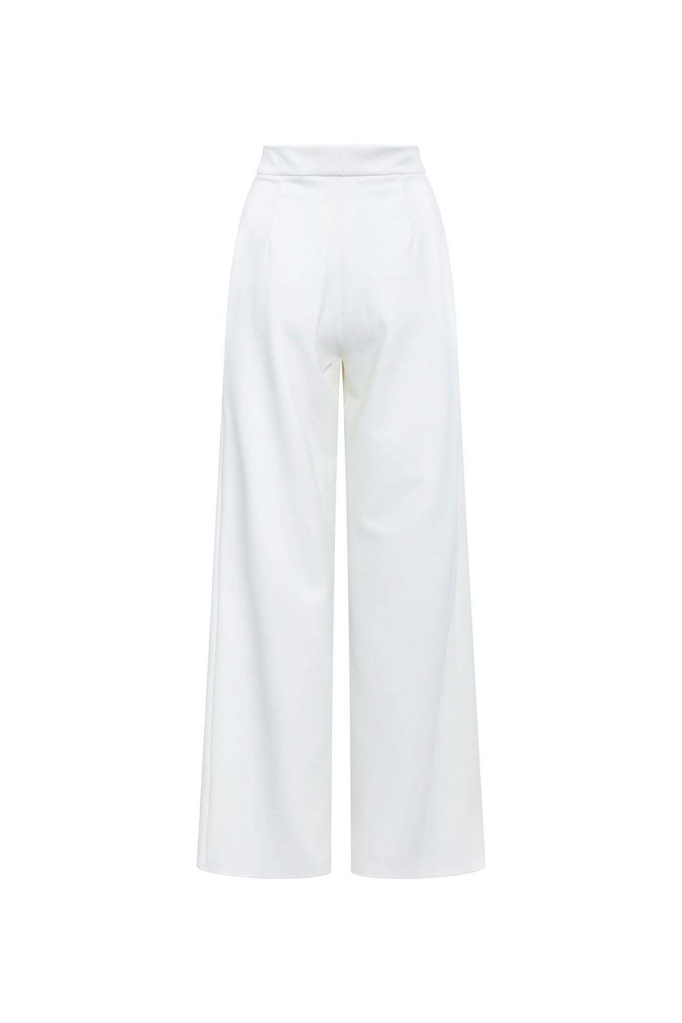 Ivory Tailored Wide-Leg Pants