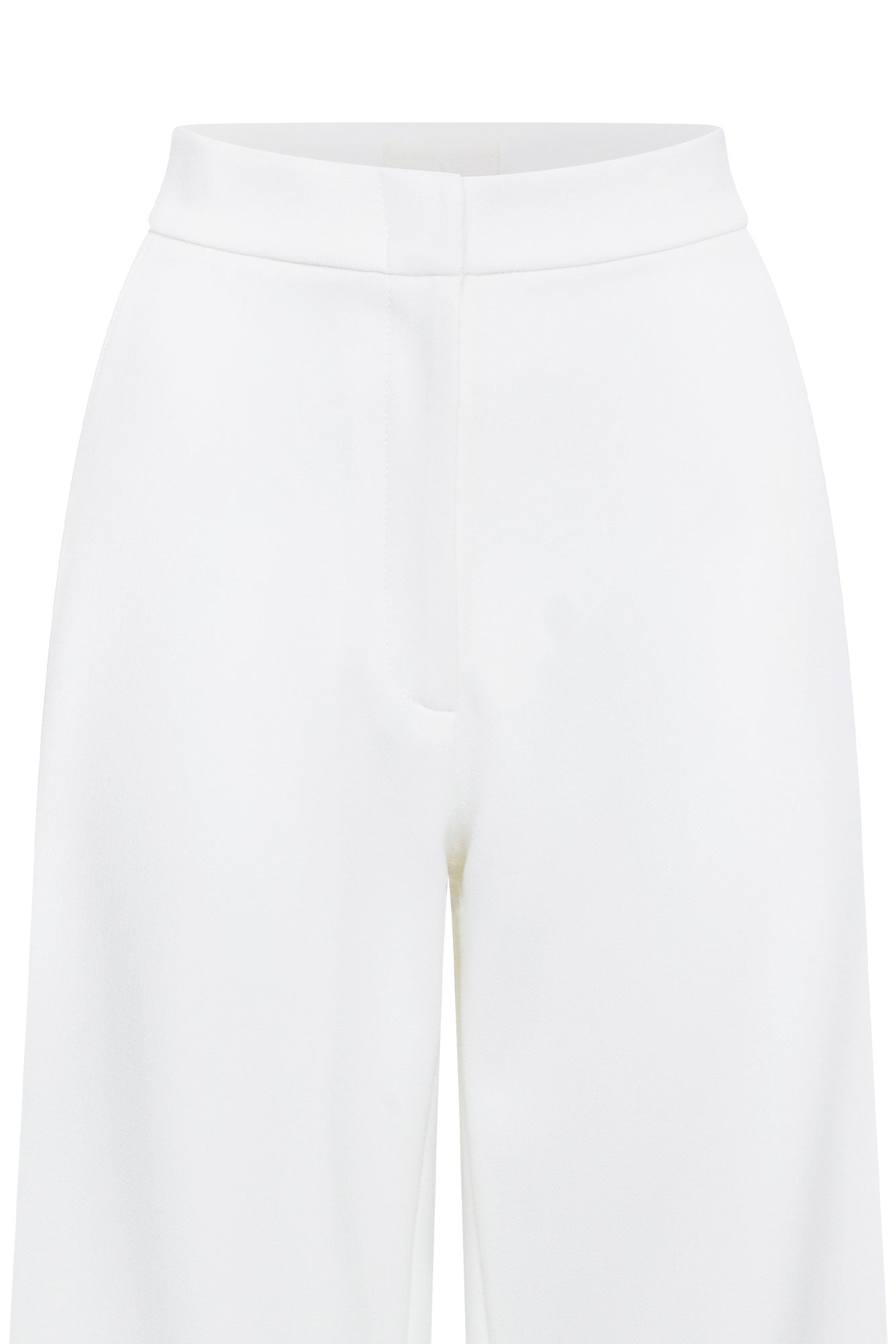 Ivory Tailored Wide-Leg Pants