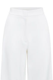 Ivory Tailored Wide-Leg Pants