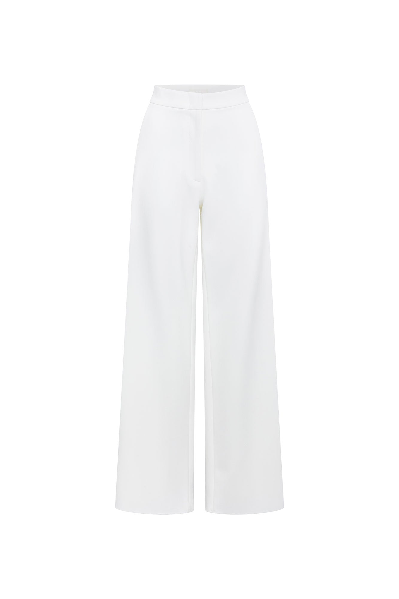 Ivory Tailored Wide-Leg Pants