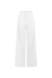 Ivory Tailored Wide-Leg Pants