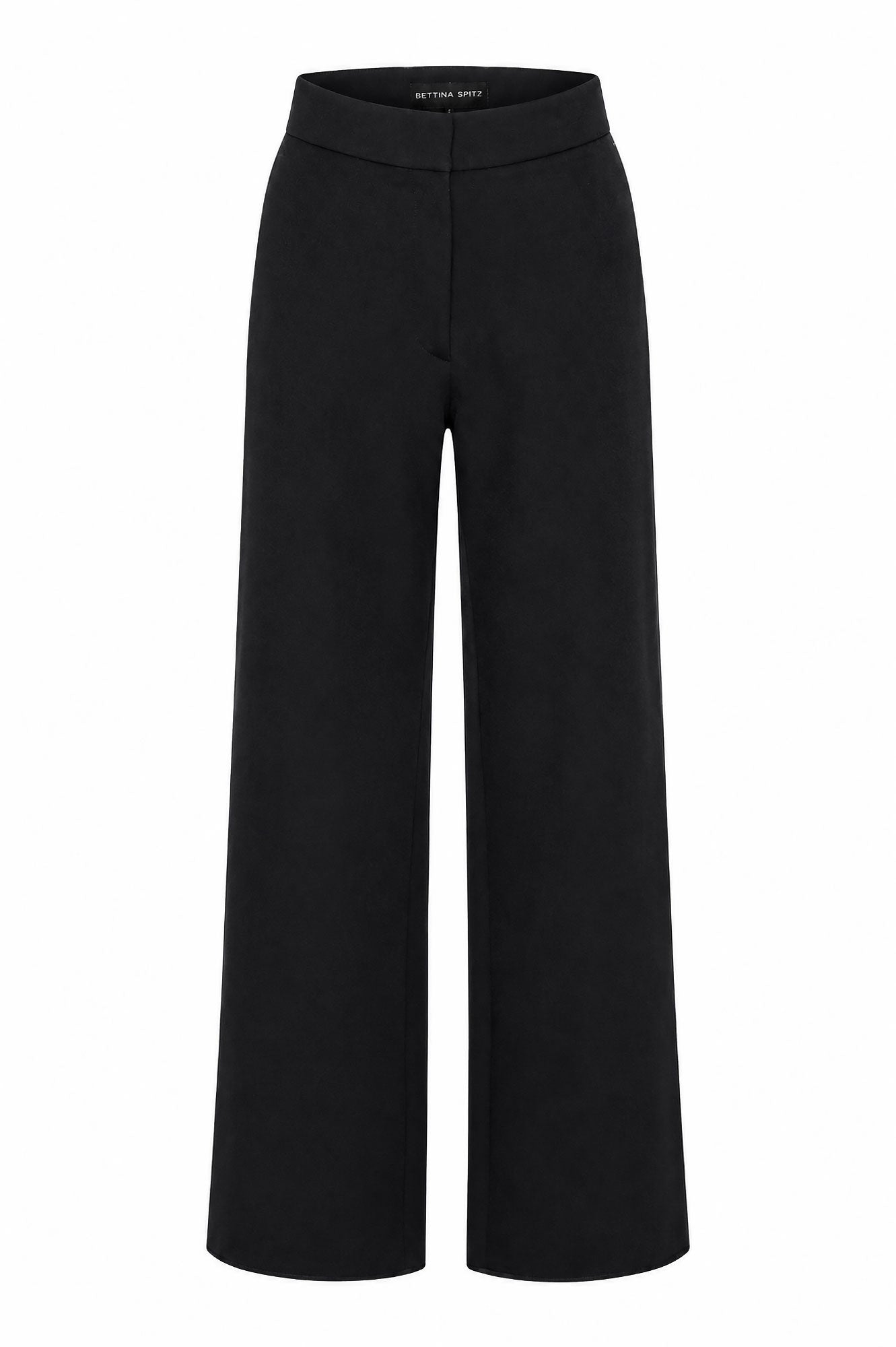 Navy Tailored Wide-Leg Pants