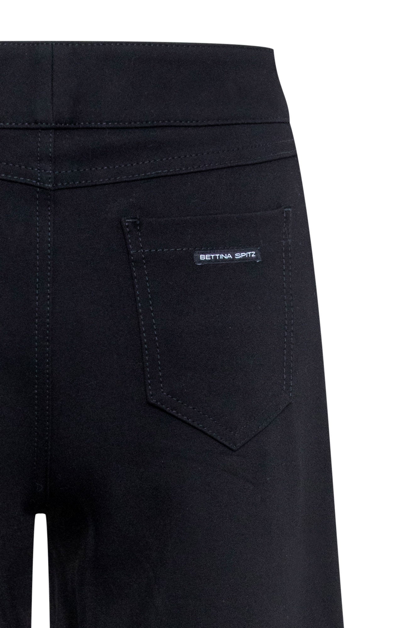 The Nadadora Black Wide-Leg Graphic Pants — back view