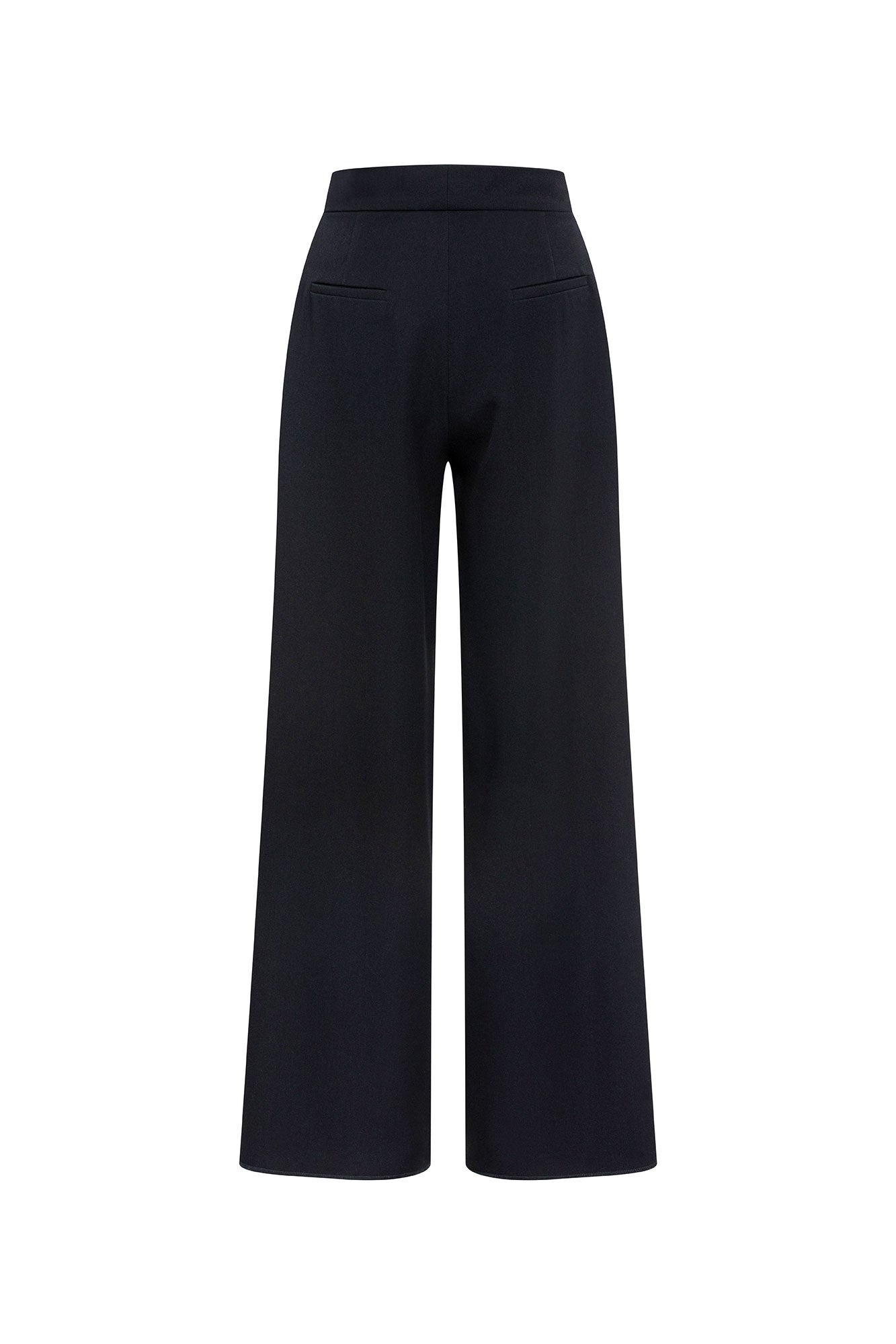 Milo Braid-Trim Trousers — Black